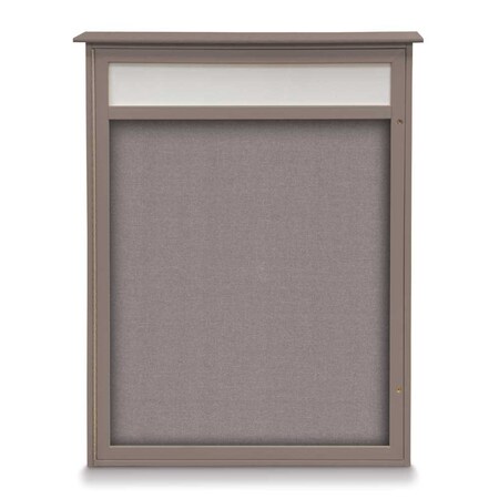 United Visual Products Double Door Enclosed Indoor Letterboard UV1141H-BLACK-GREY